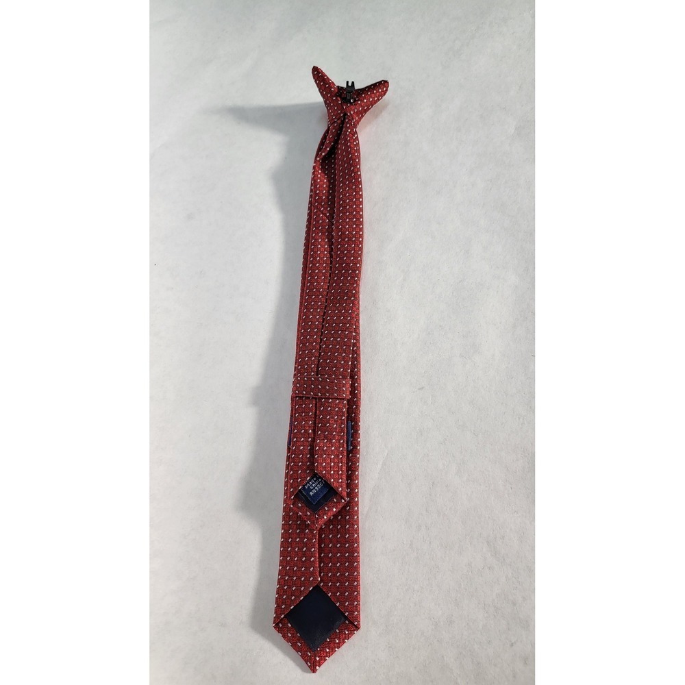 Stafford Red Tie Clip On Polka Dot Kids Formal Occasion - Picture 2 of 4